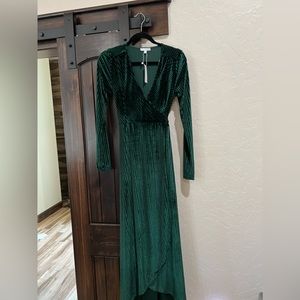 Baltic Born “Jada Ribbed Velvet Wrap Dress” New with Tags!